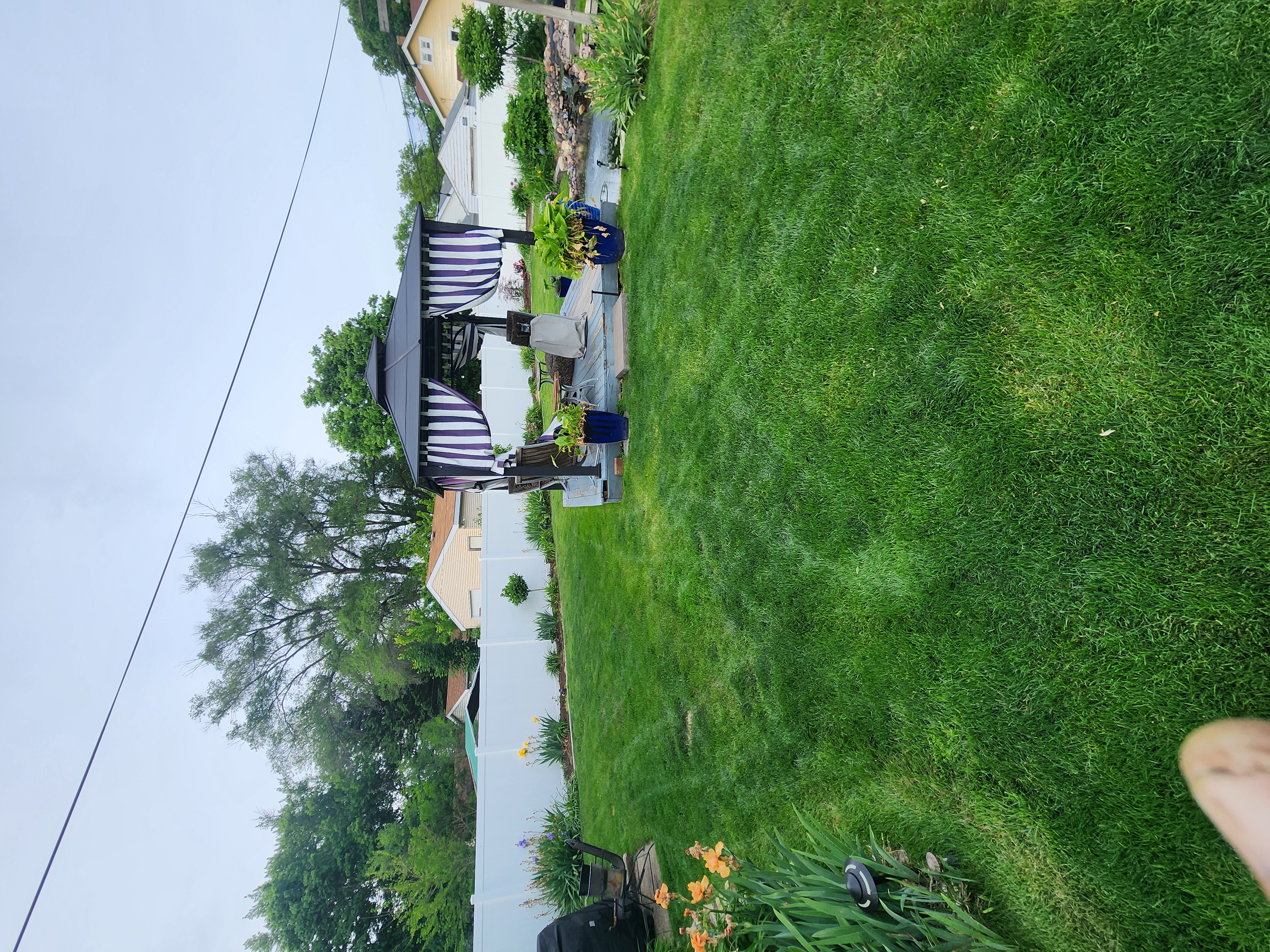 After lawn care work
